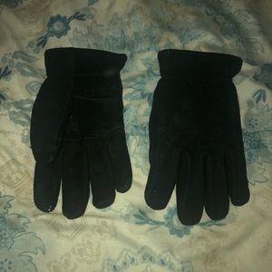 Winter suede gloves